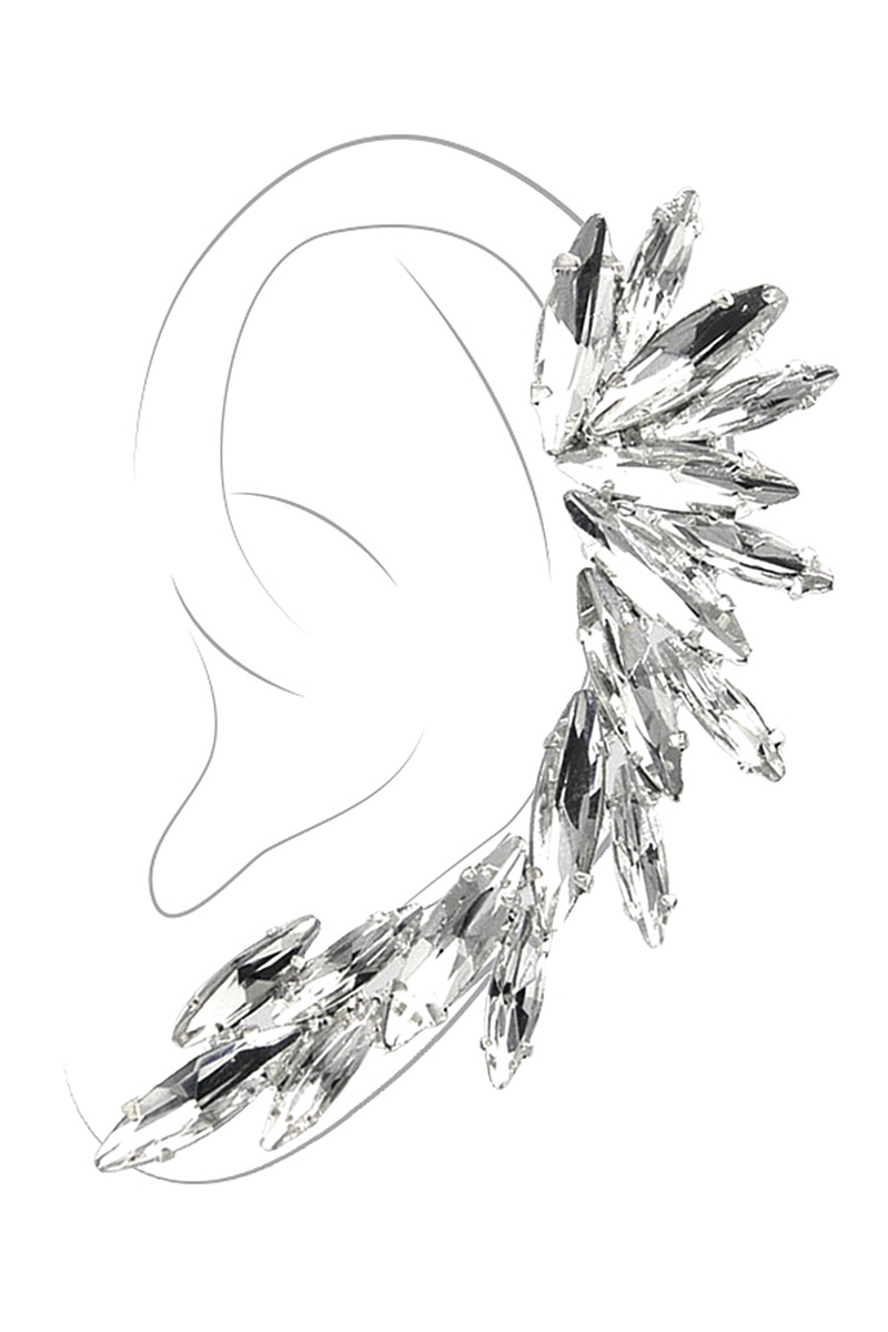 FASHION SPIKED CRYSTALIZED EAR CUFF
