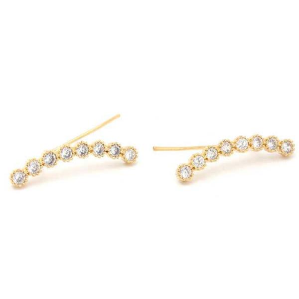 ORG CZ RD BEZEL EAR CRAWLER