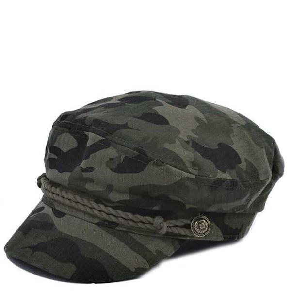 Cotton Herringbone Texture Newsboy Greek Fisherman Hat