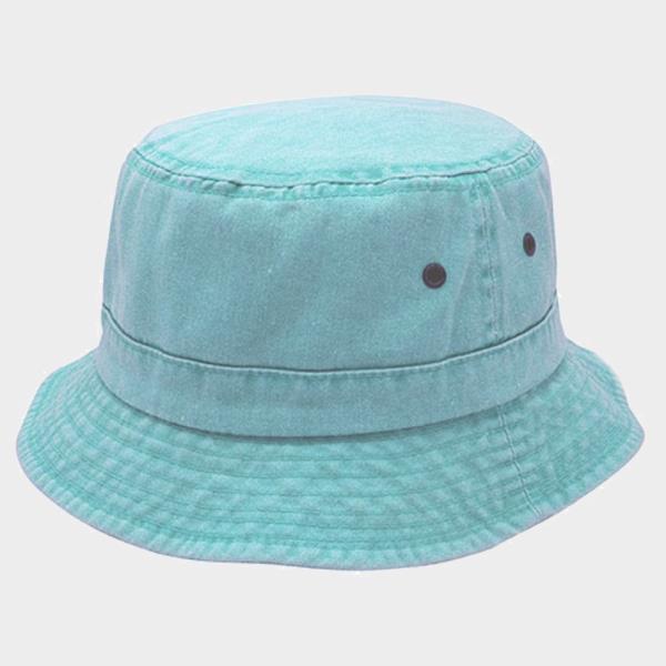 PIGMENT DYED TWILL WASHED BUCKET WITH A ROLL UP SHAPE HAT