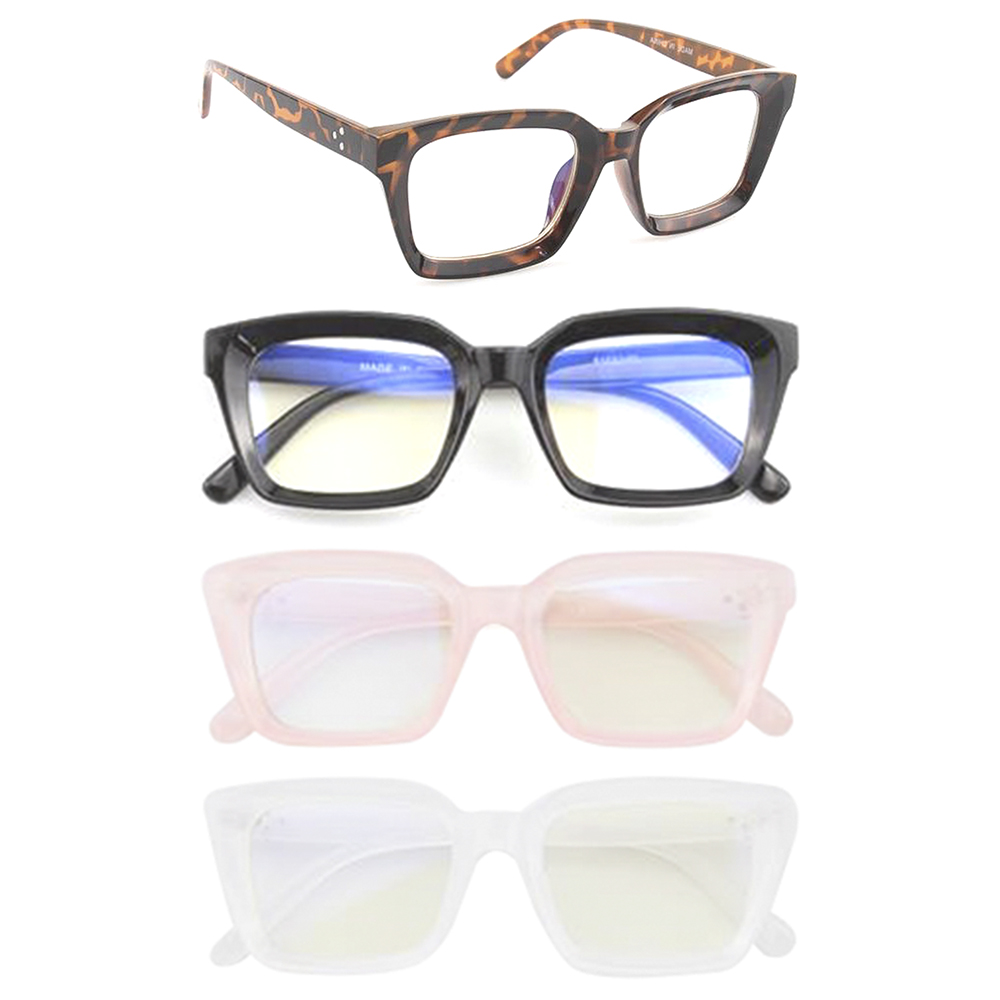 FASHION SQUARE BLUE LIGHT FILTER SUNGLASSES 1DZ