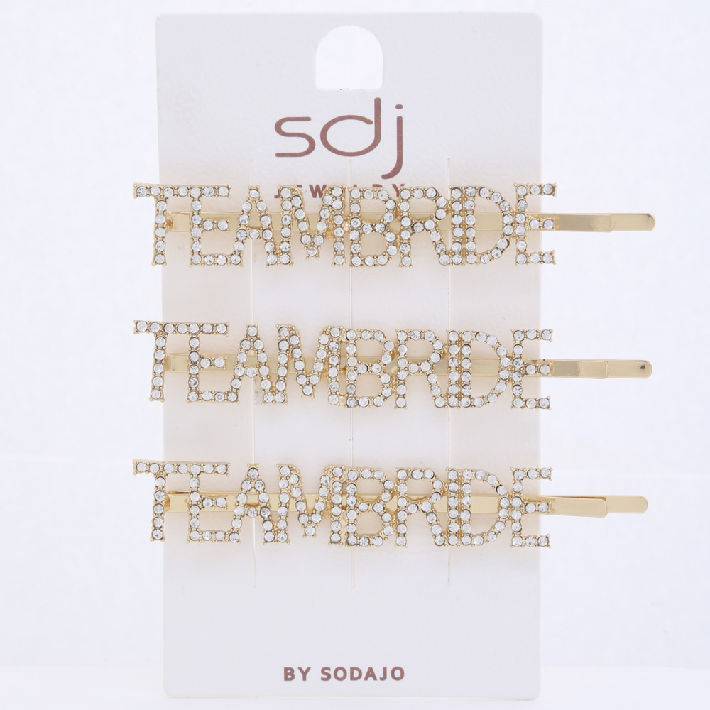 SODAJO TEAM BRIDE RHINESTONE HAIR PIN SET