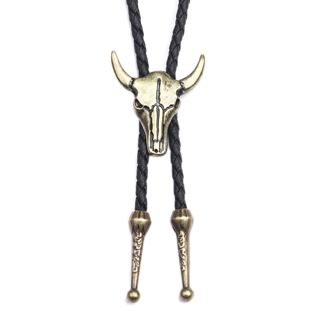 CATTLE SKULL Y SHAPE NECKLACE