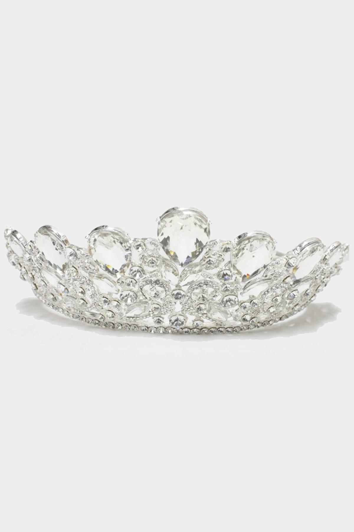 CRYSTAL STONE ACCENTED PRINCESS TIARA