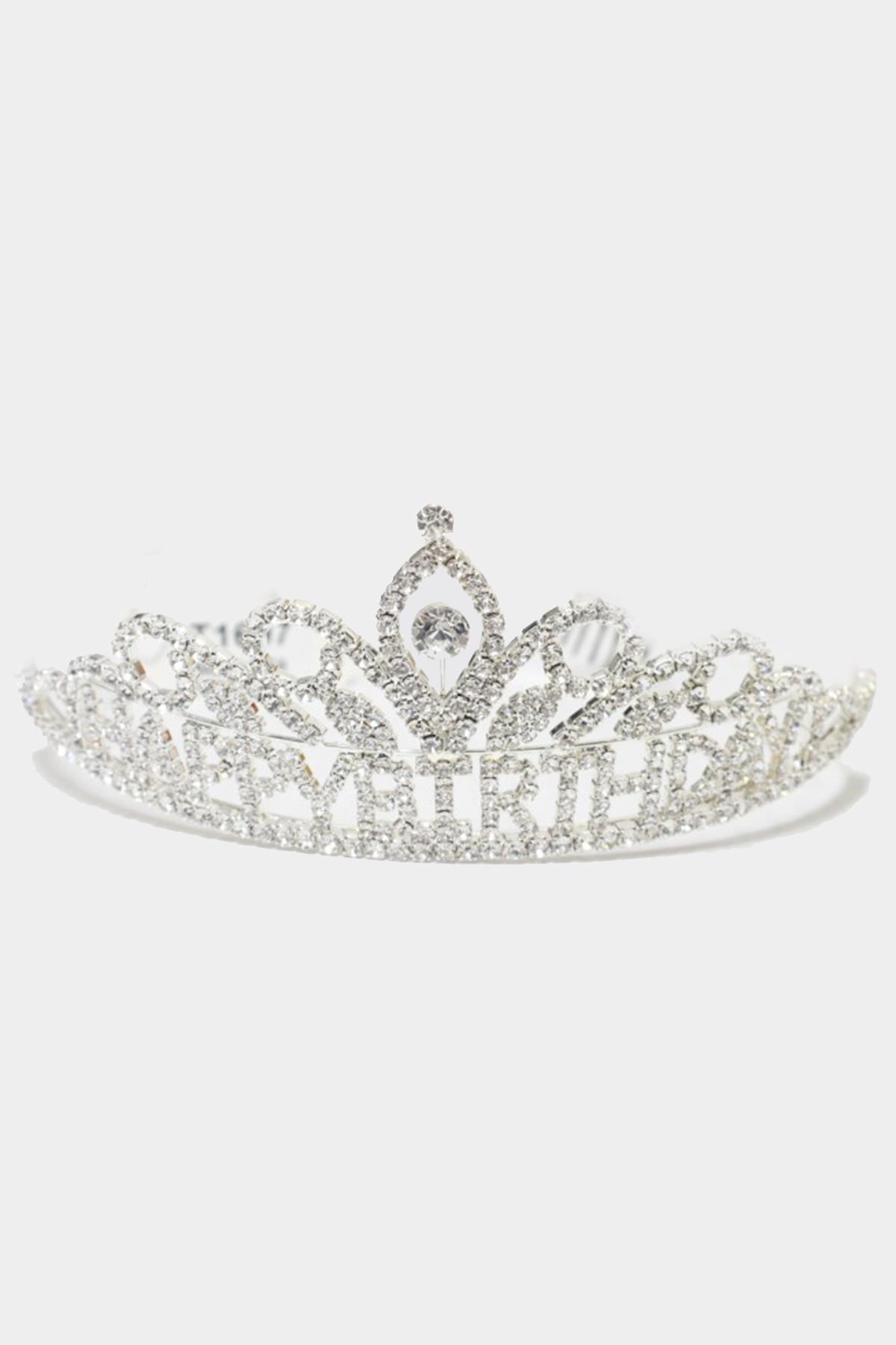 CRYSTAL STONE HAPPY BIRTHDAY TIARA