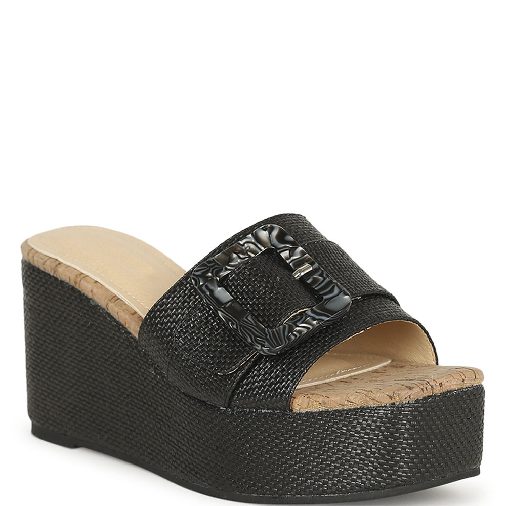 WEDGE SANDAL W BIG BUCKLE DETAIL 12 PAIRS