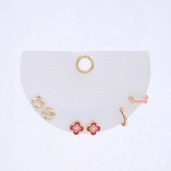 FLOWER HUGGIE EARRING SET
