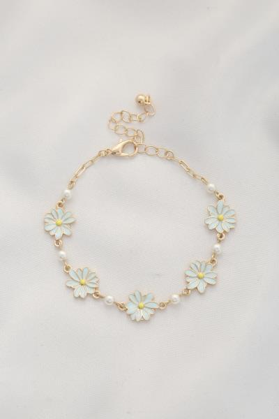 FLOWER PEARL BEAD BRACELET