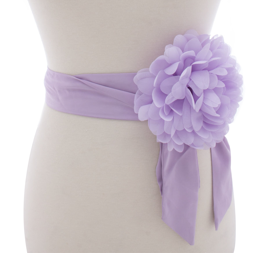 FLOWER FABRIC  WRAPPING CHOKER NECKLACE AND BELT