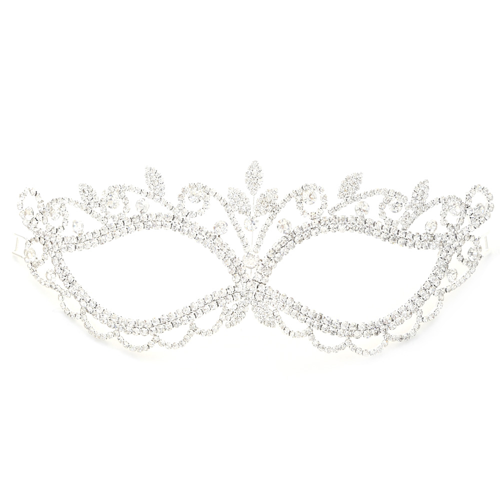 LEAF PATTERN RHINESTONE MASQUERADE