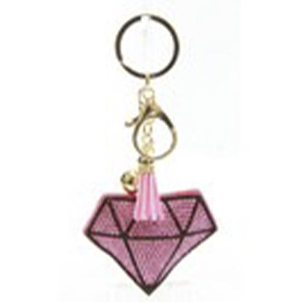 RHINESTONE DIAMOND KEYCHAIN WITH TASSEL