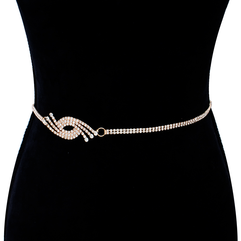 RHINESTONE DESIGN HOOK BELT