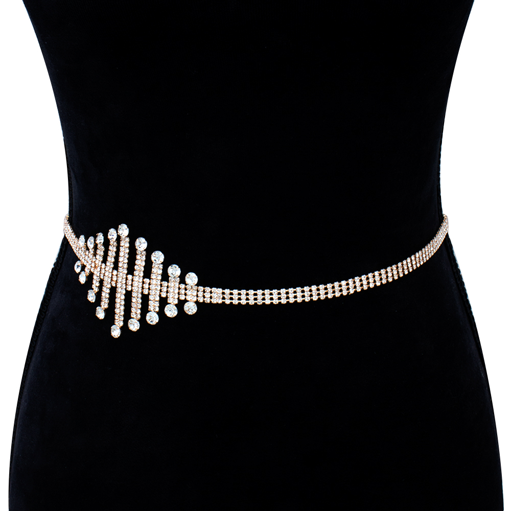 RHINESTONE CRYSTAL DESIGN HOOK BELT