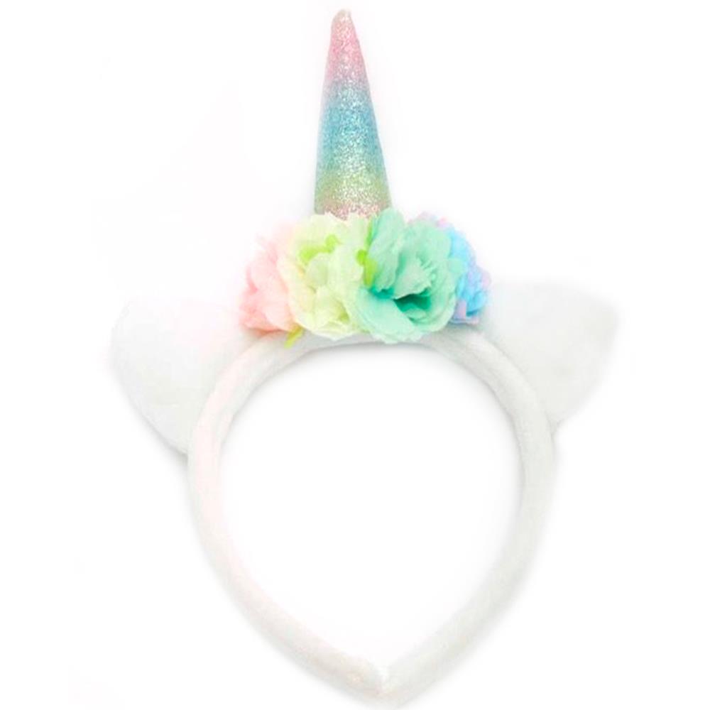 RAINBOW UNICORN EAR HEADBAND(12UNITS)