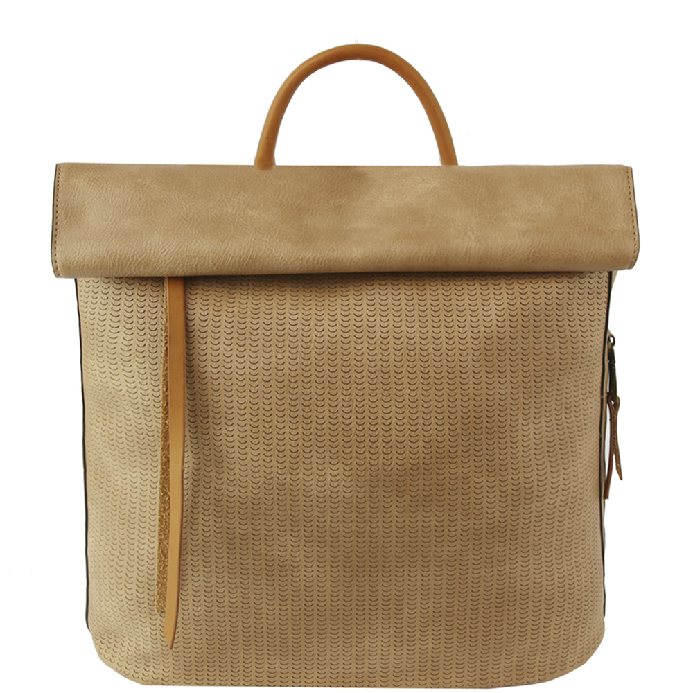 SMOOTH FOLDED ZIPPER HANDLE BACKPACK