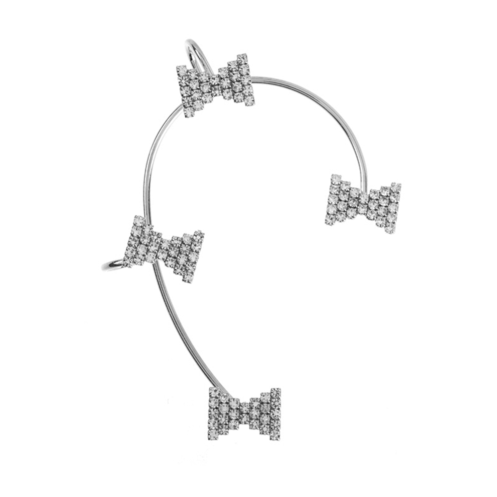 RHINESTONE BOW TIE EARCUFF