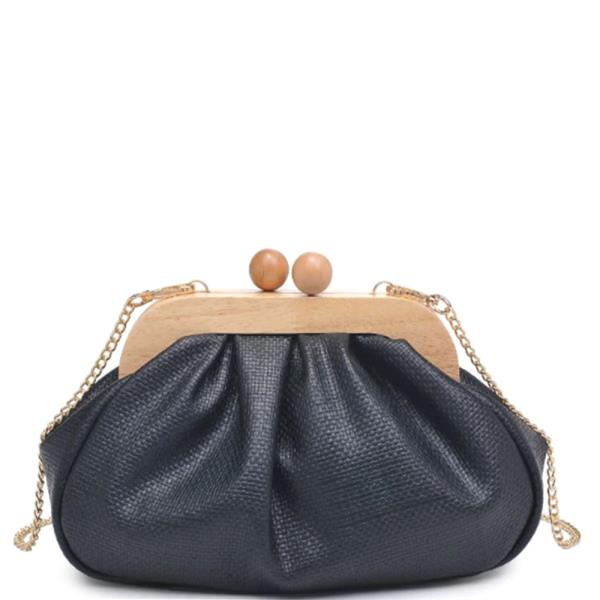 SMOOTH TEXTURE ALL OVER ENYA CLUTCH BAG