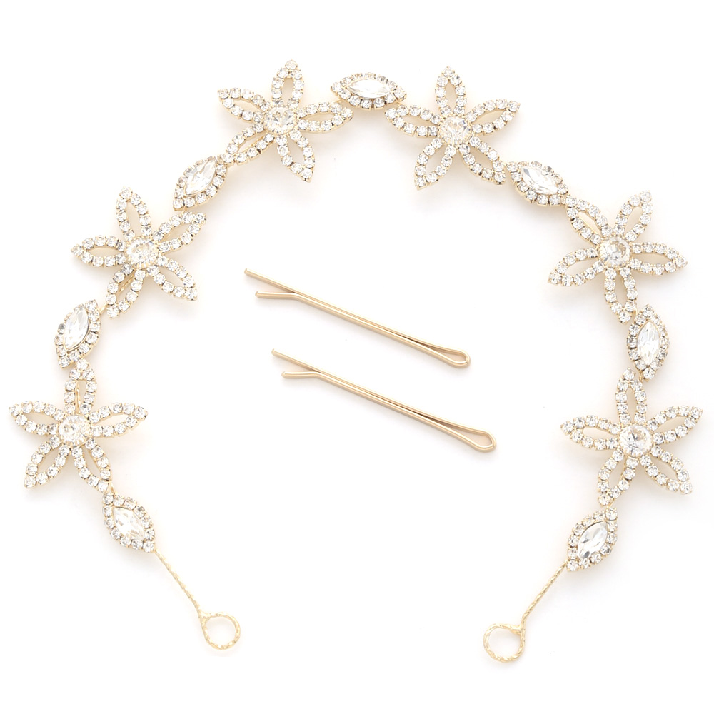 FLOWER RHINESTONE HAIR VINE