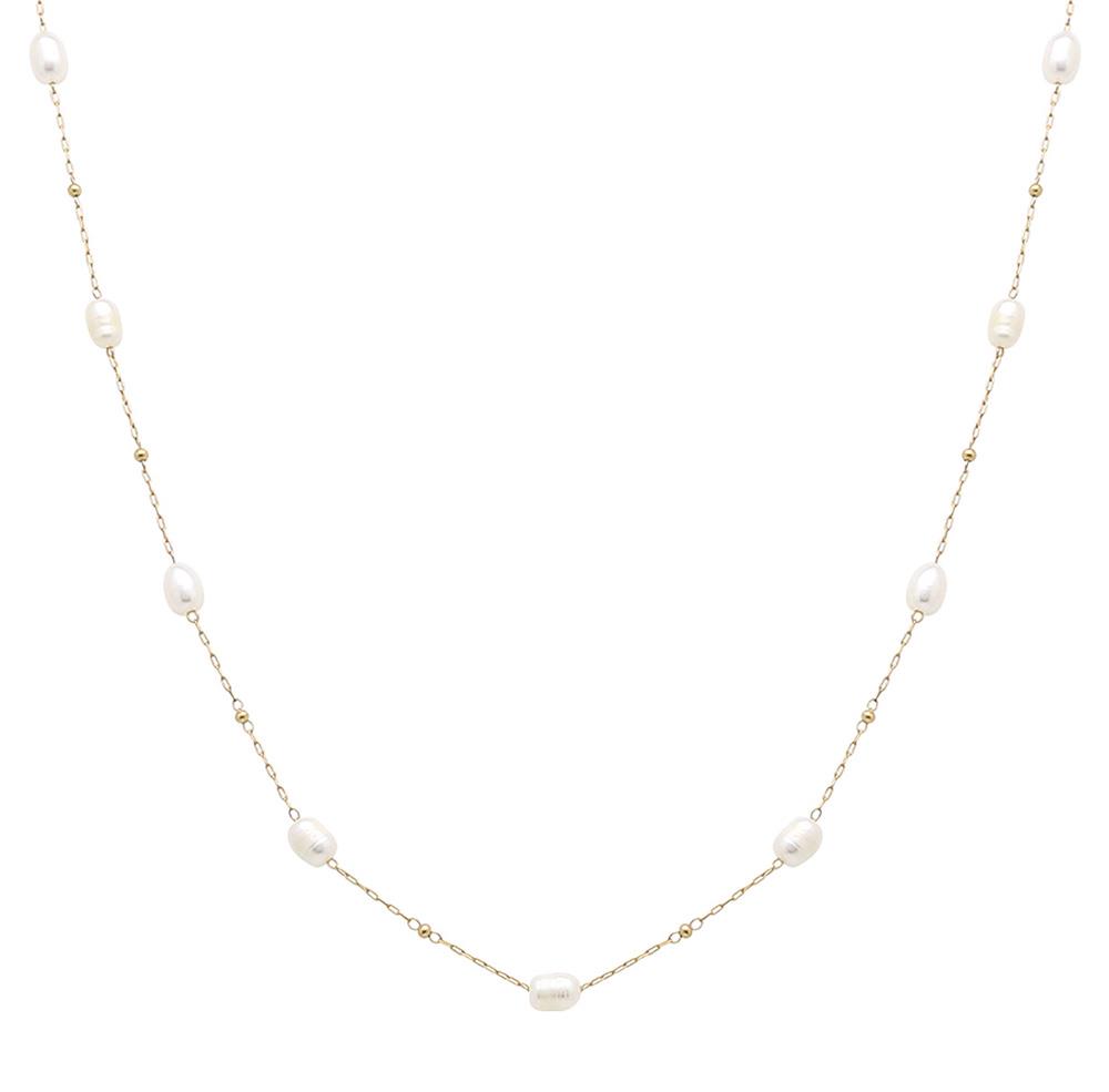 FRESH WATER PEARL STATION NECKLACE