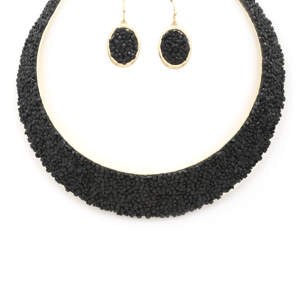 SET, GLITTERED BIB STATEMENT 14"