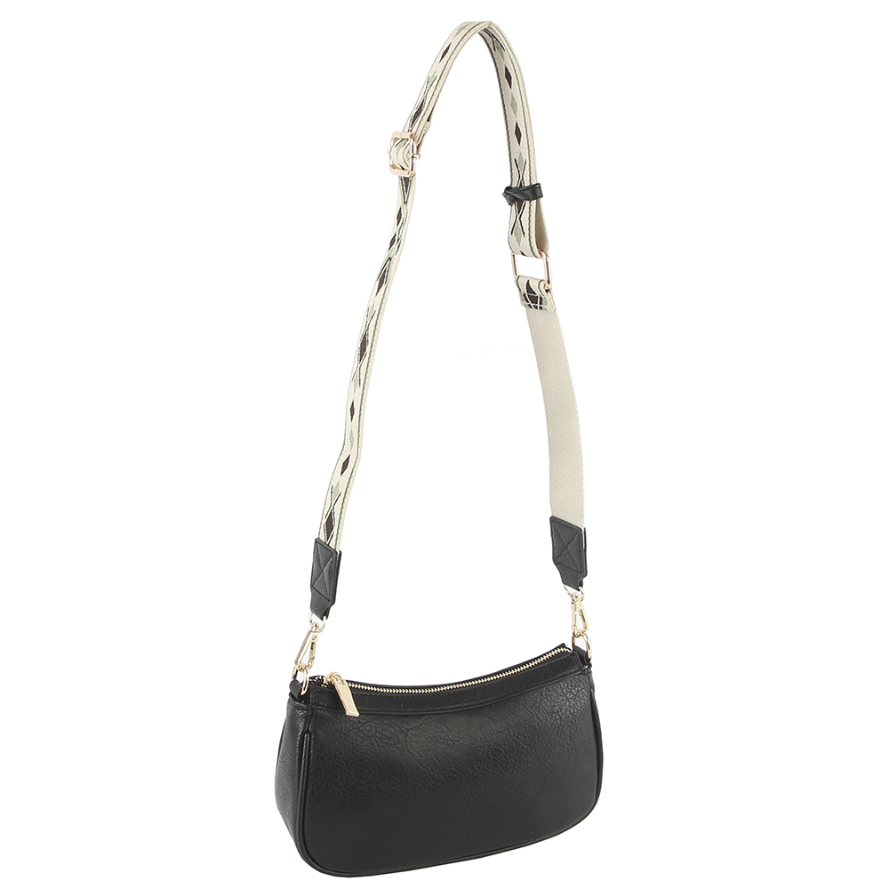 SMOOTH ZIPPER CROSSBODY BAG