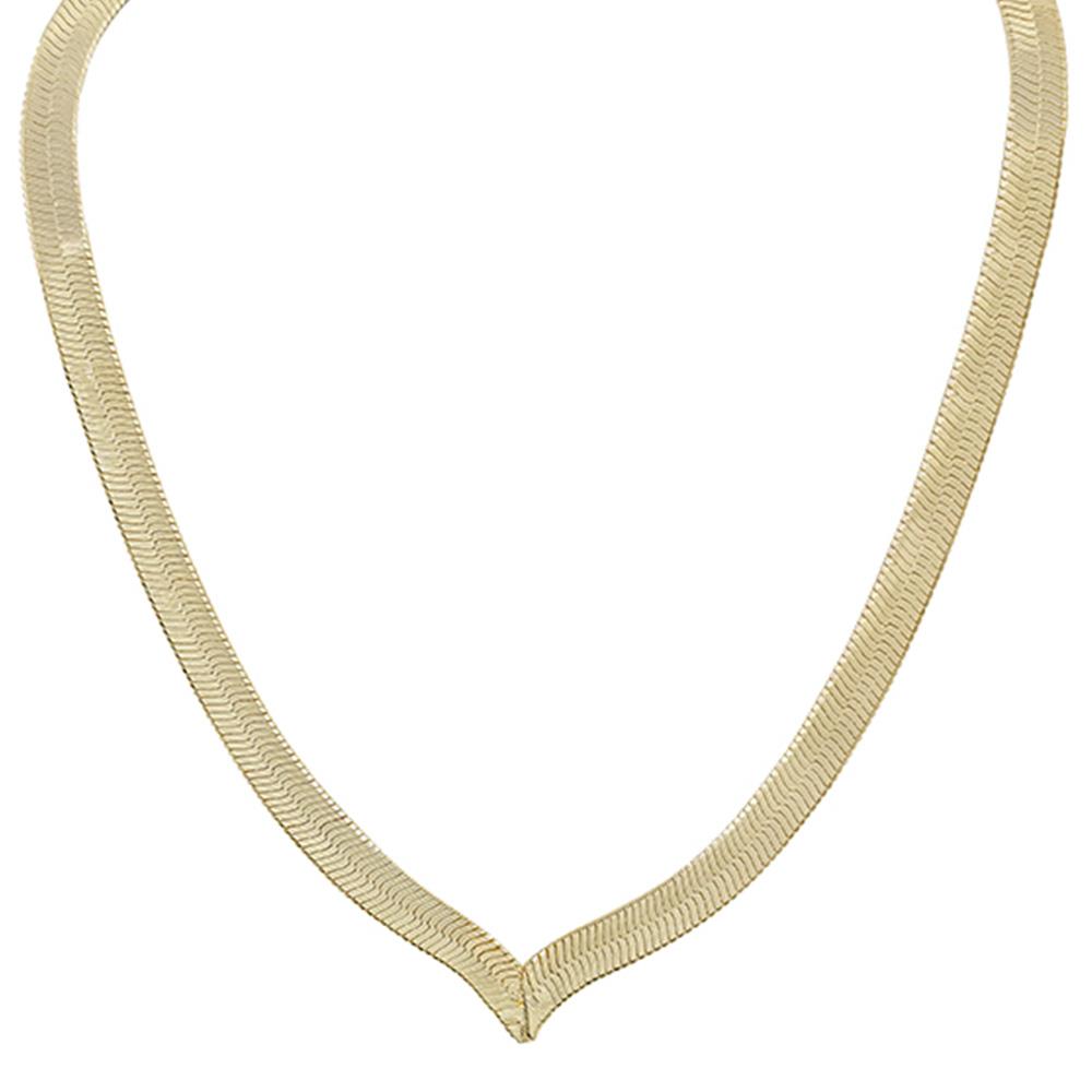10MM WIDTH V SHAPE SNAKE CHAIN NECKLACE