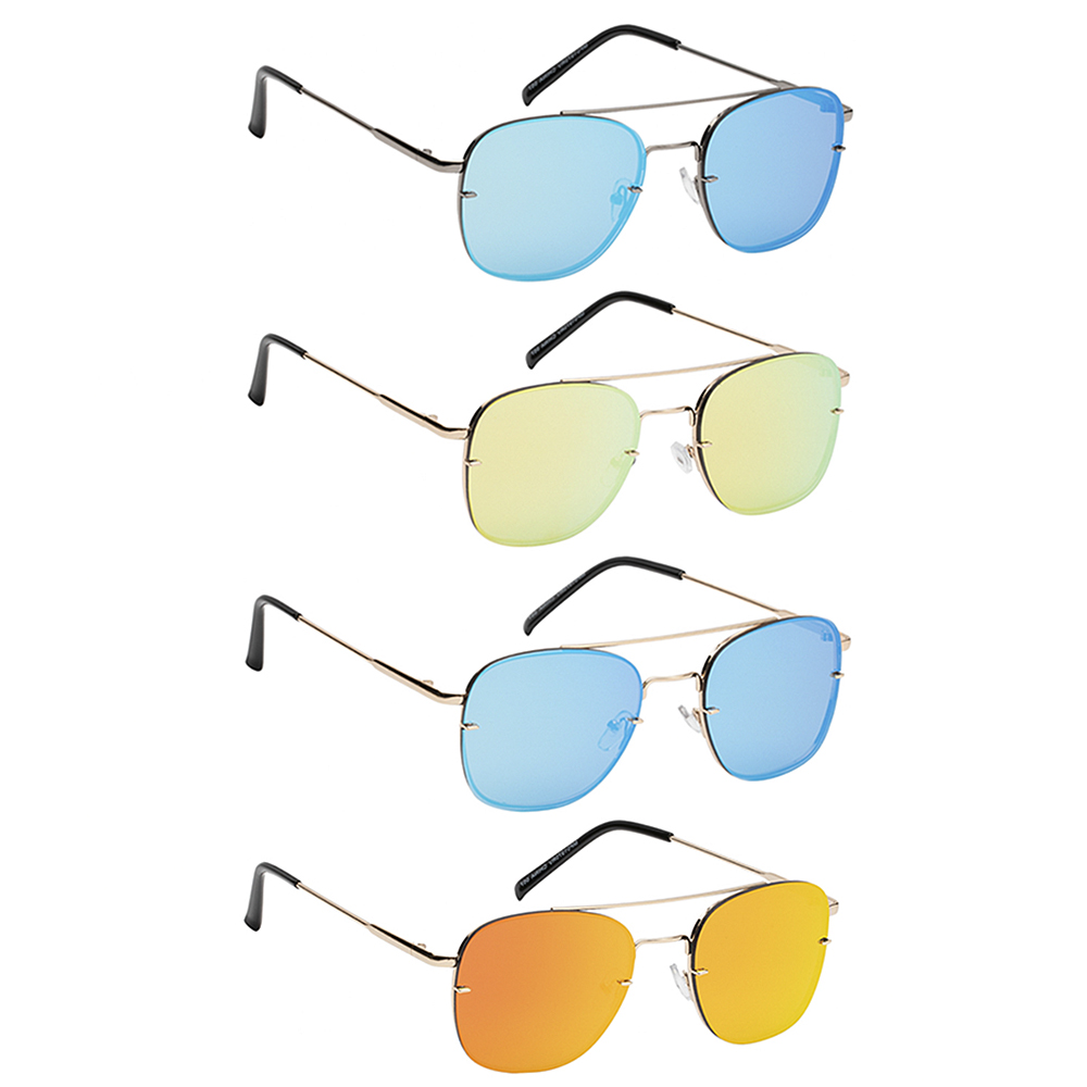 ROUND COLOR LENS SUNGLASSES 1DZ