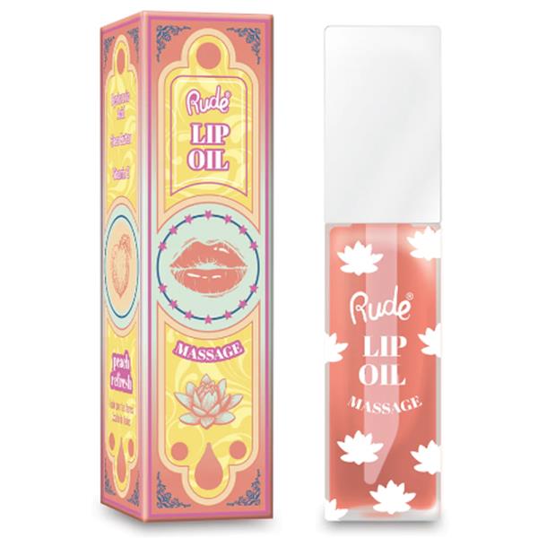 RUDE COSMETICS LIP OIL MASSAGE - PEACH REFRESH