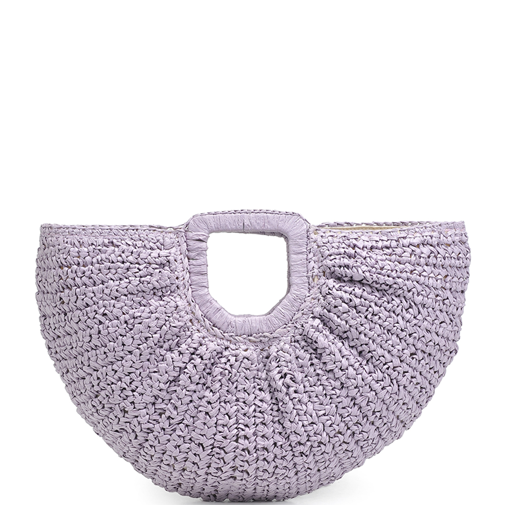 STRAW ROUND HANDLE BAG