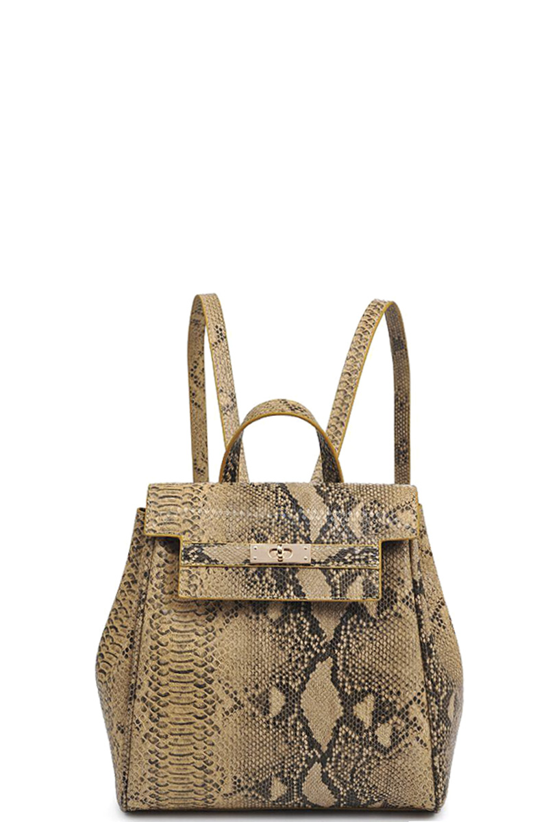 FASHION SNAKESKIN TURNER MINI BACKPACK