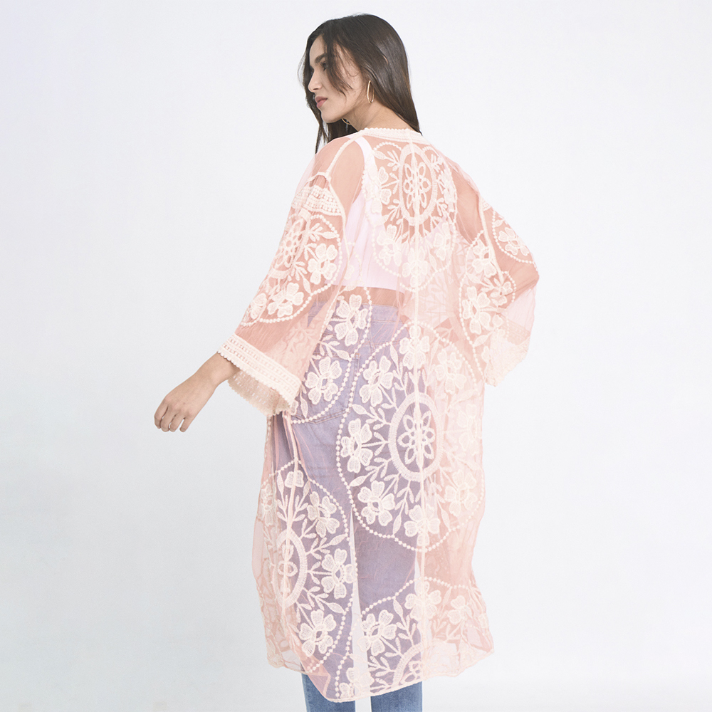 FLORAL LACE KIMONO