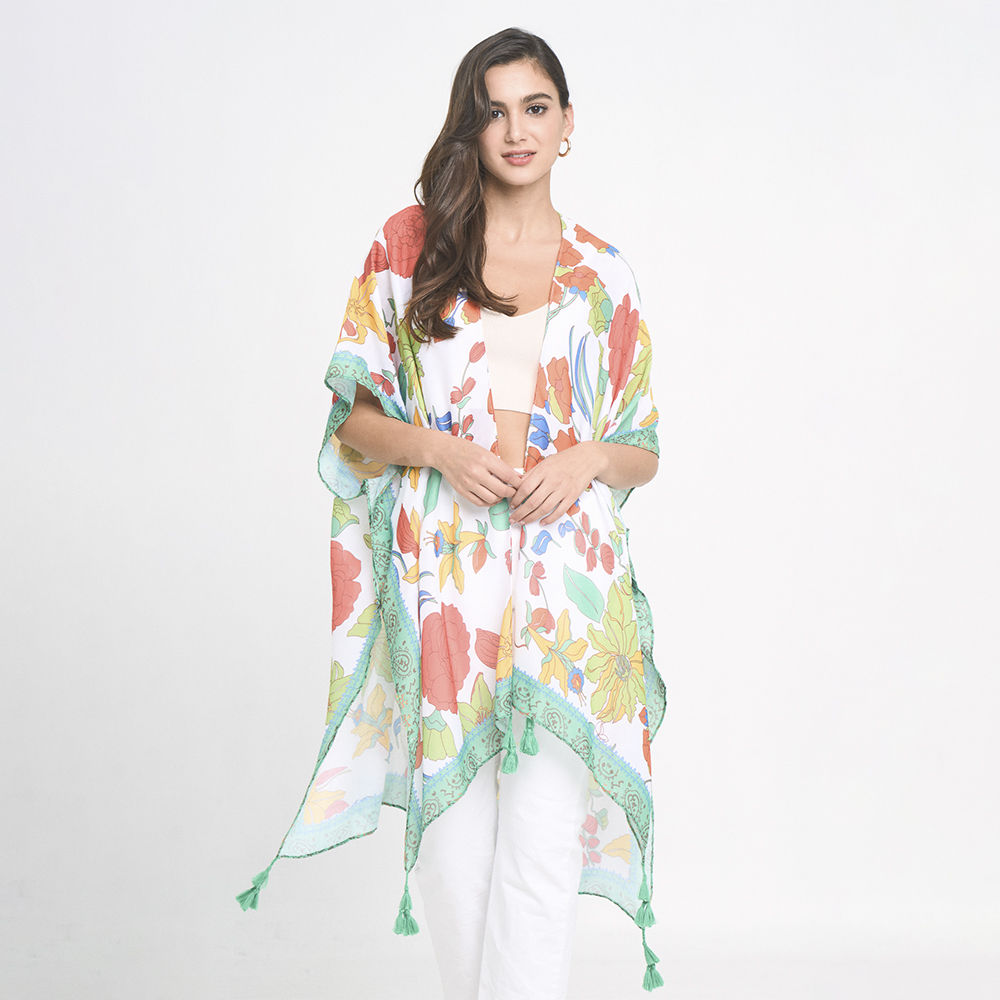 FLORAL PRINT KIMONO