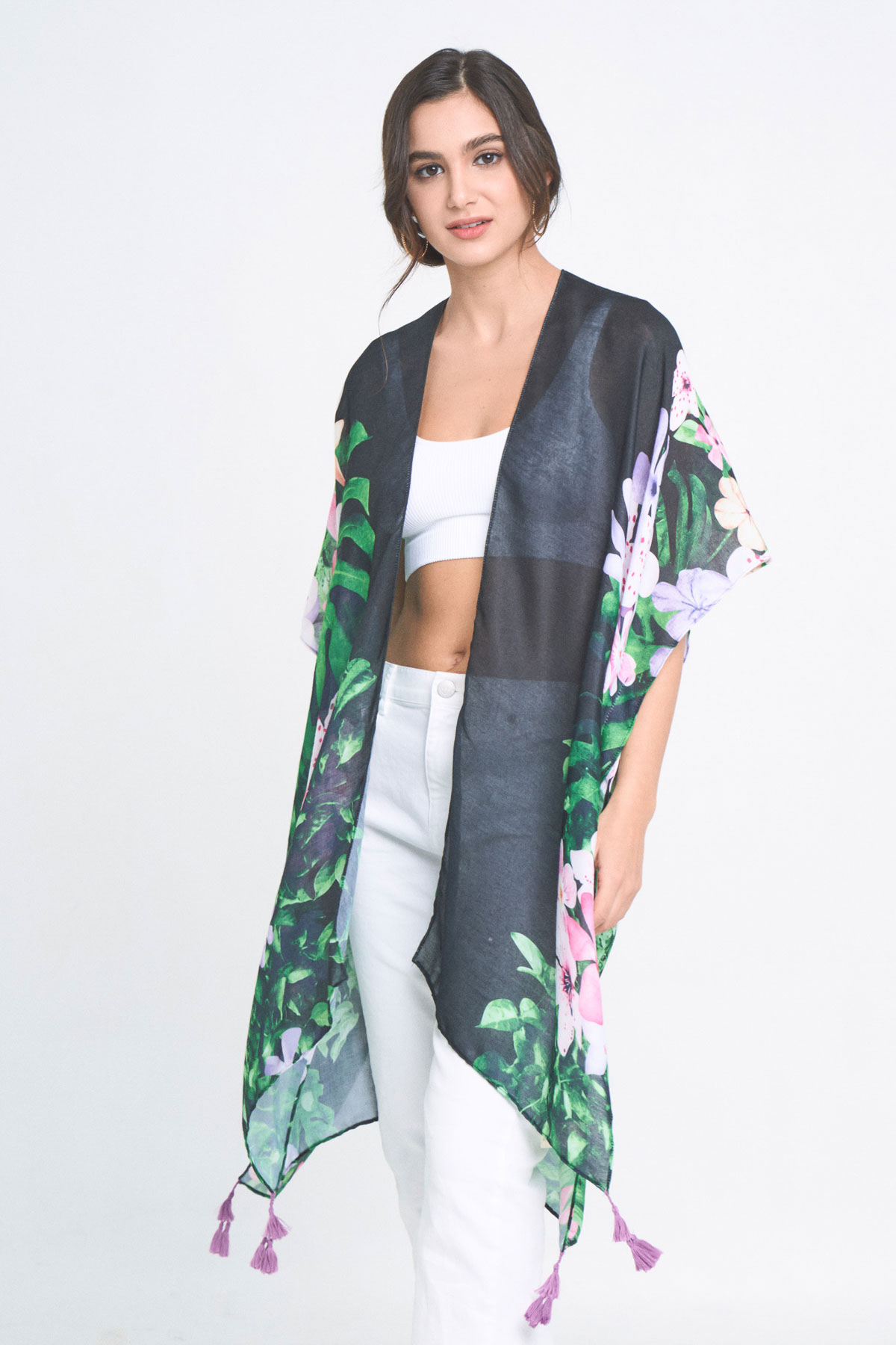 FLORAL PRINT KIMONO