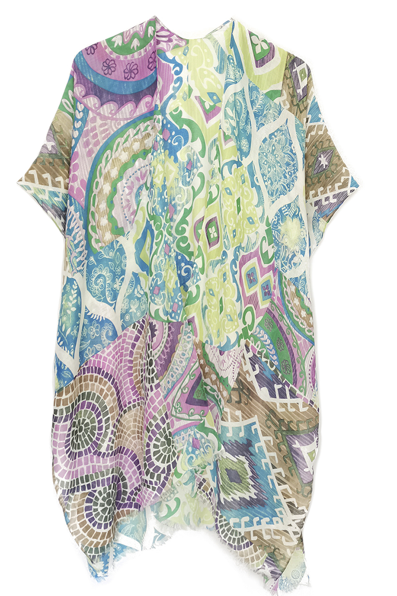 MIXED PATTERN KIMONO