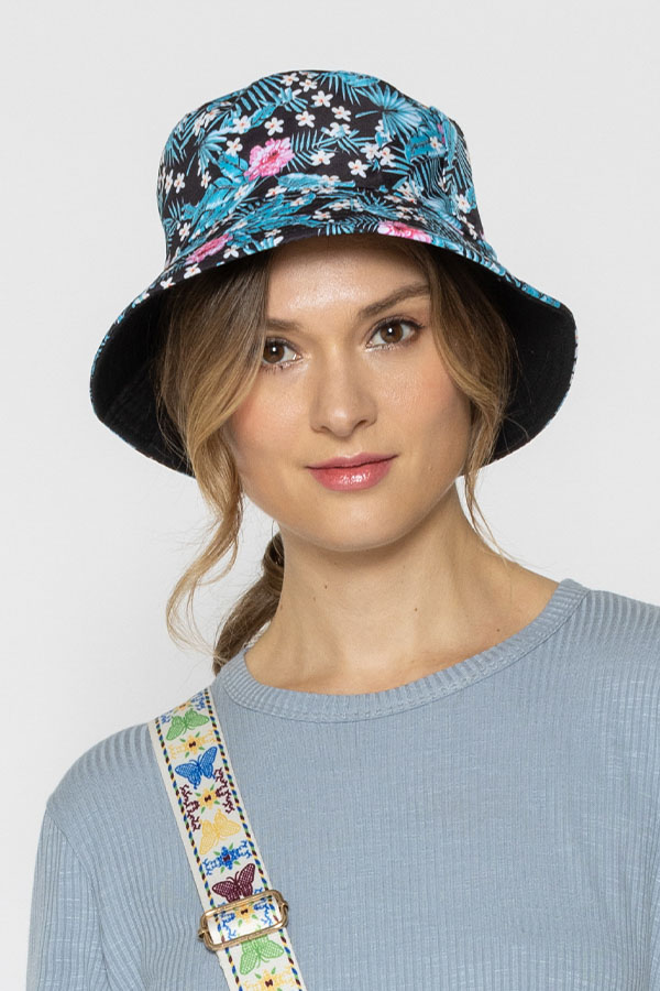 FLORAL PRINT BUCKET HAT