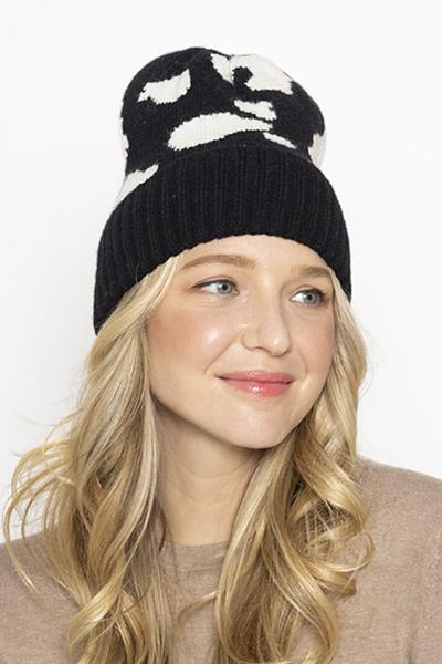 COW KNIT CUFF BEANIE