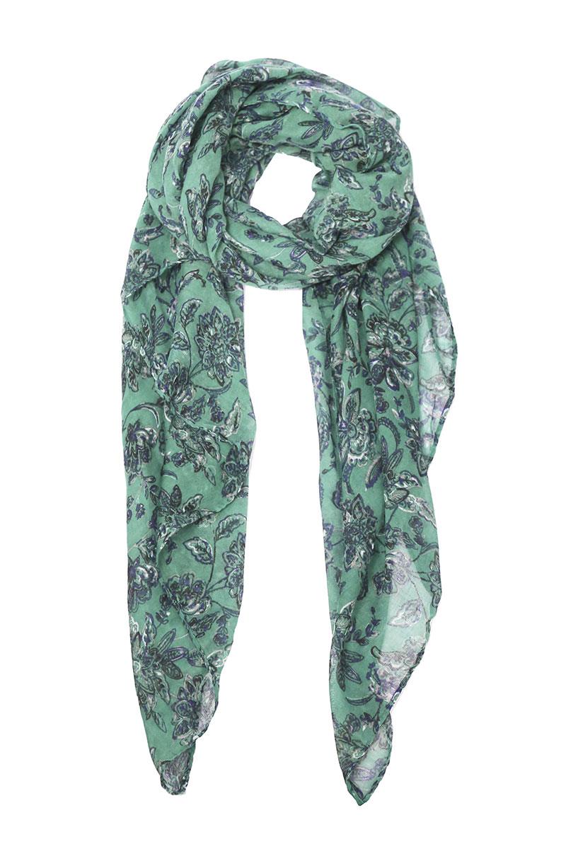 FLORAL PRINT SKINNY SCARF