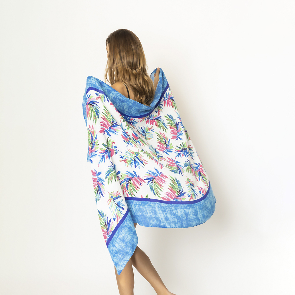 PALM LEAF PRINT SCARF