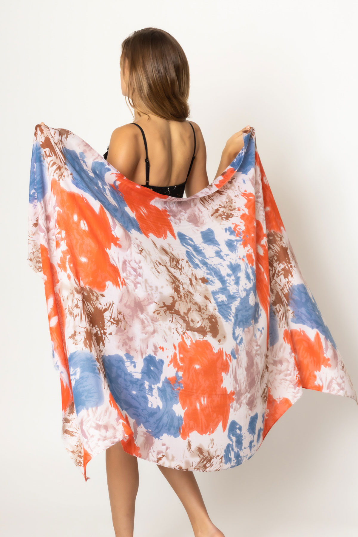 WATERCOLOR FLORAL PRINT SCARE