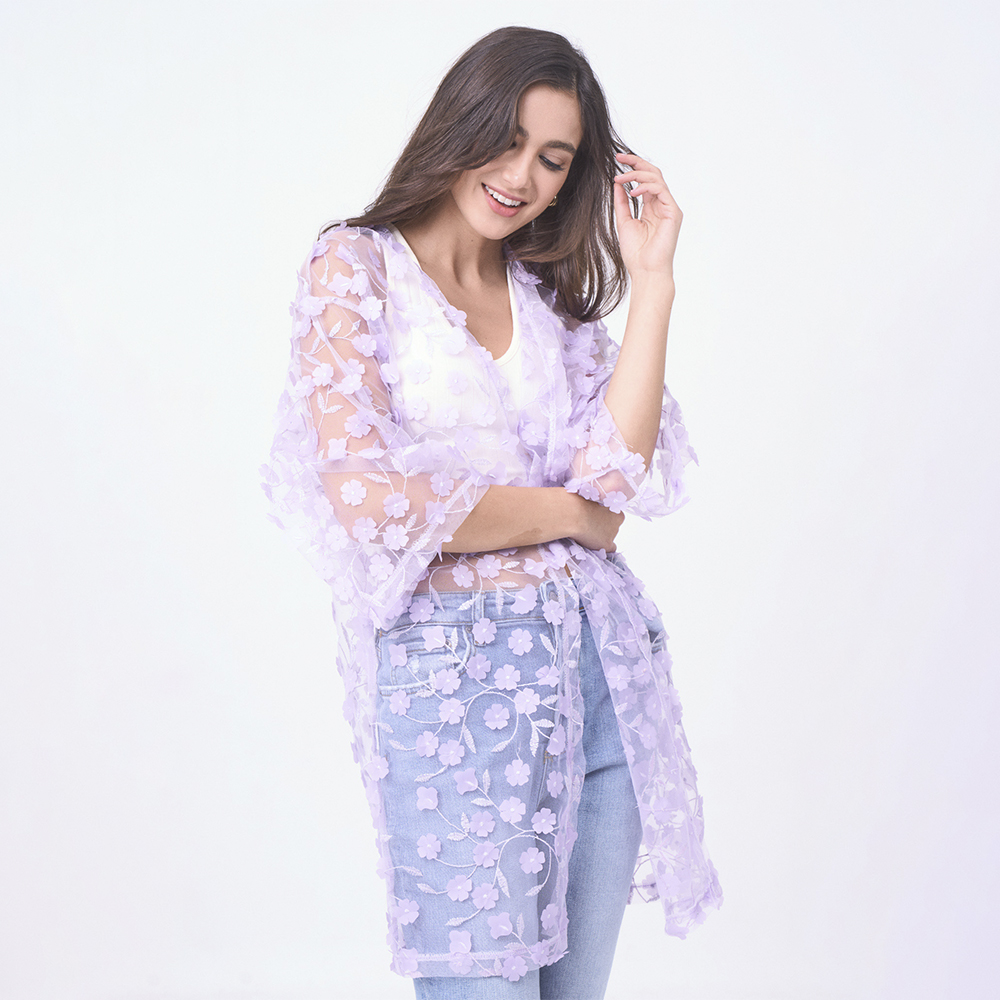 FLOWER LACE KIMONO