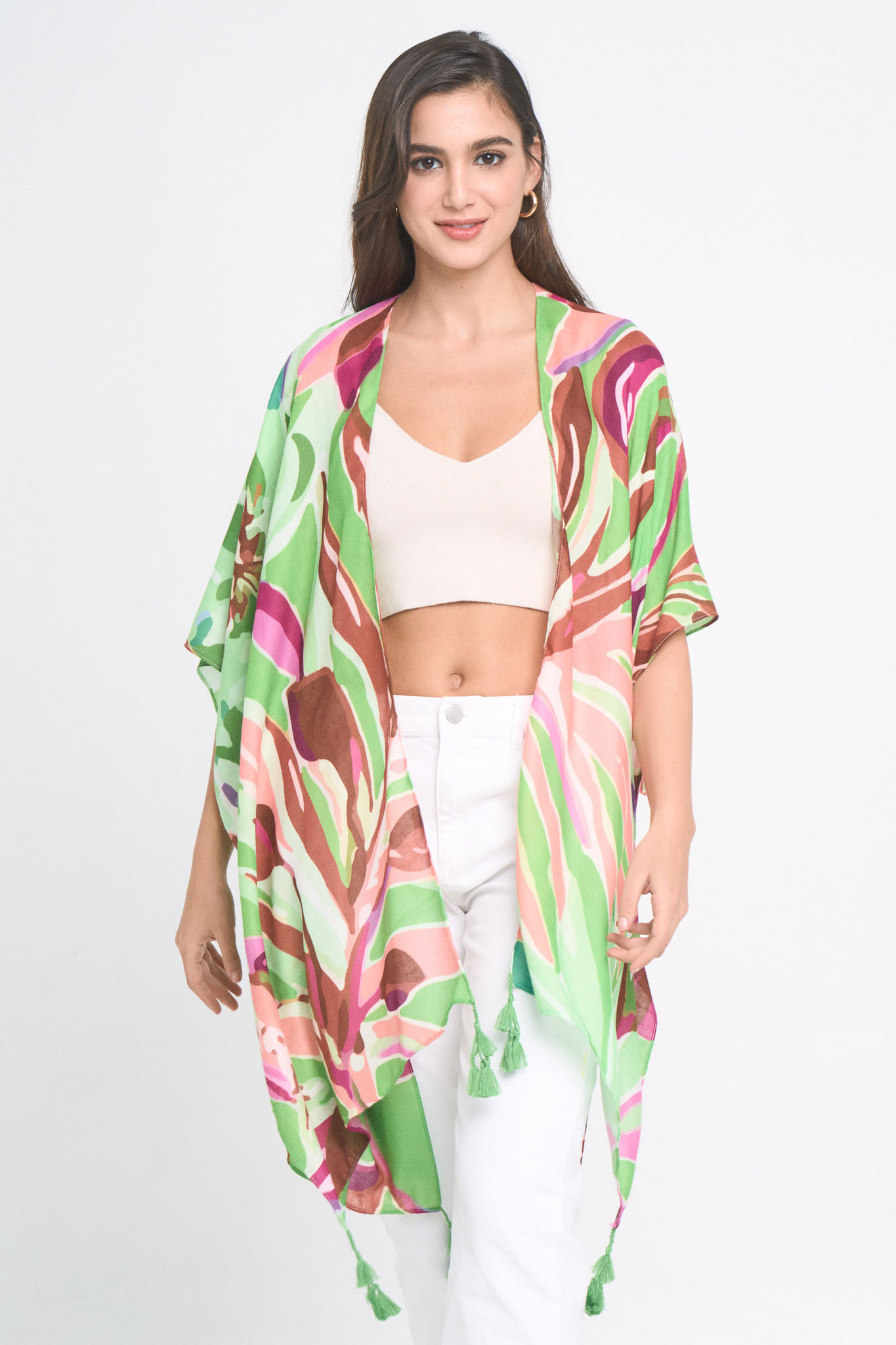 FLORAL PRINT KIMONO