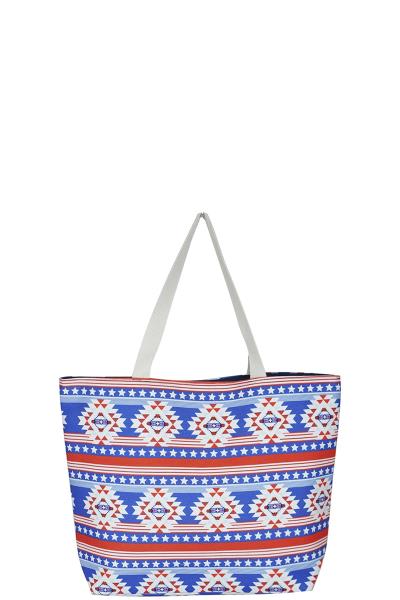STAR AND STRIPE AZTEC TOTE BAG