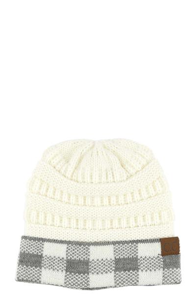 BUFFALO CHECK CC BEANIE TAIL