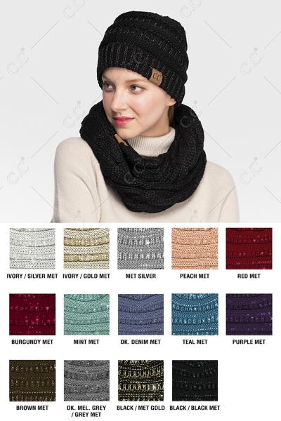CC BEANIE HAT - METALLIC COLOR