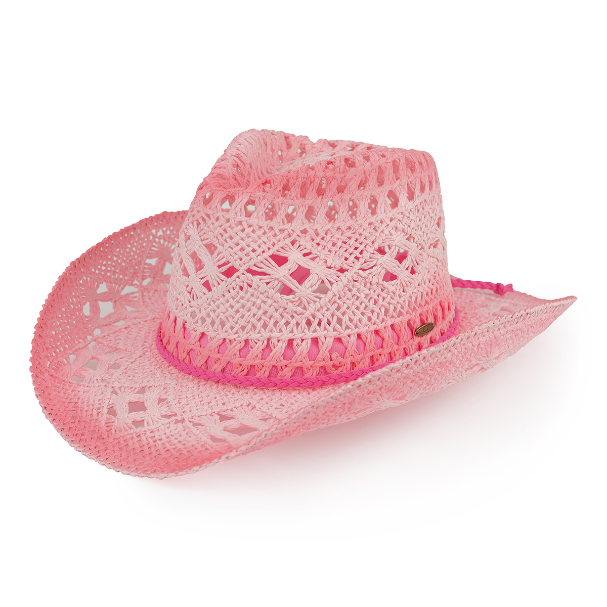 OMBRE OPEN WEAVE COWBOY HAT