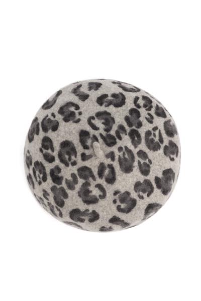 CC HAT LEOPARD PATTERN WOOL BERET