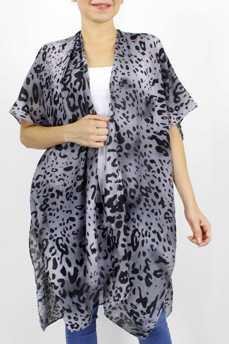 LEOPARD PRINT KIMONO