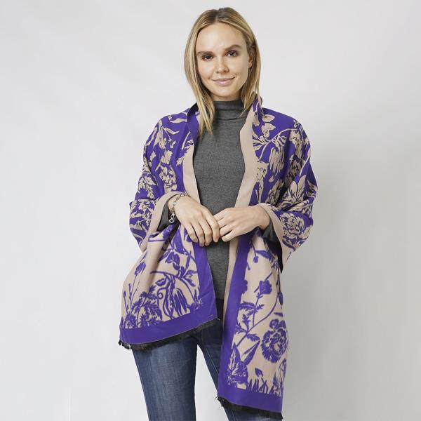 "NEW" FLORAL PATTERN SHAWL SCARF