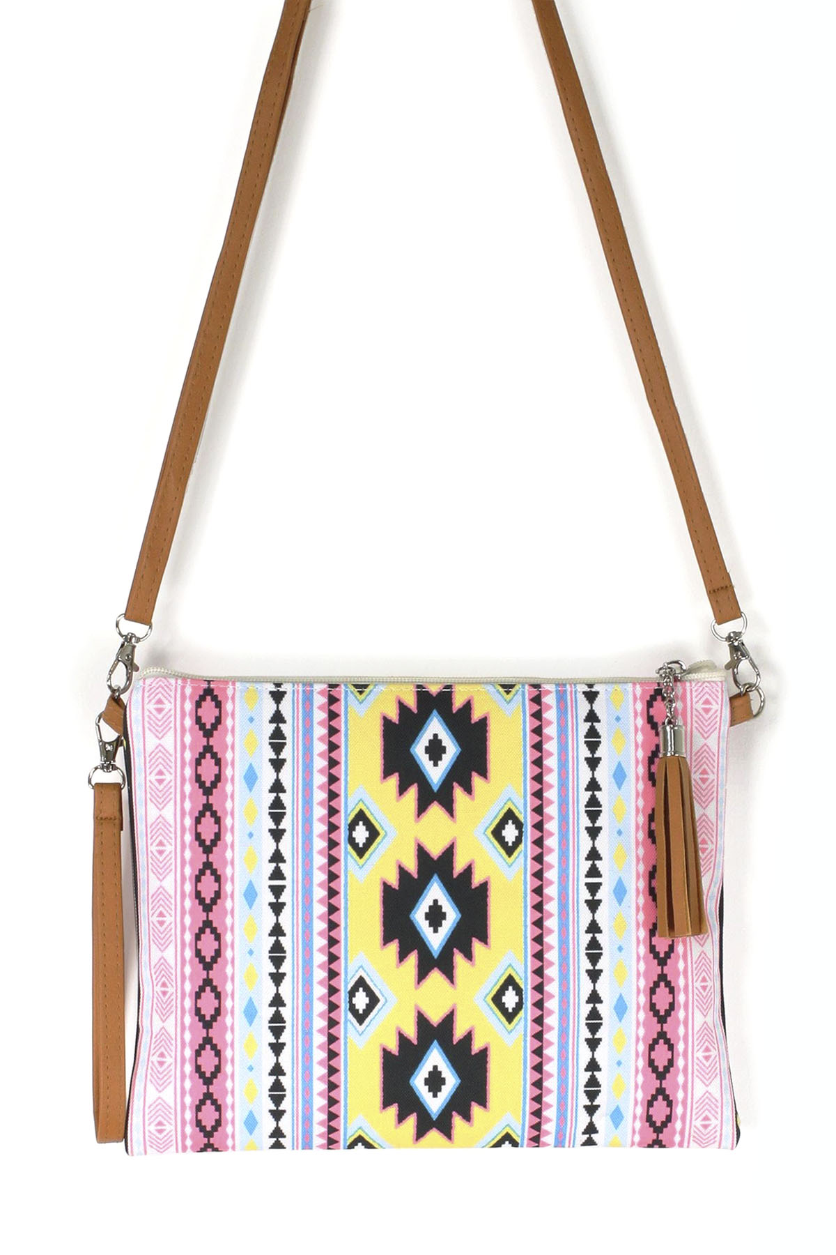 AZTEC PRINT CROSSBODY/CLUTCH BAG