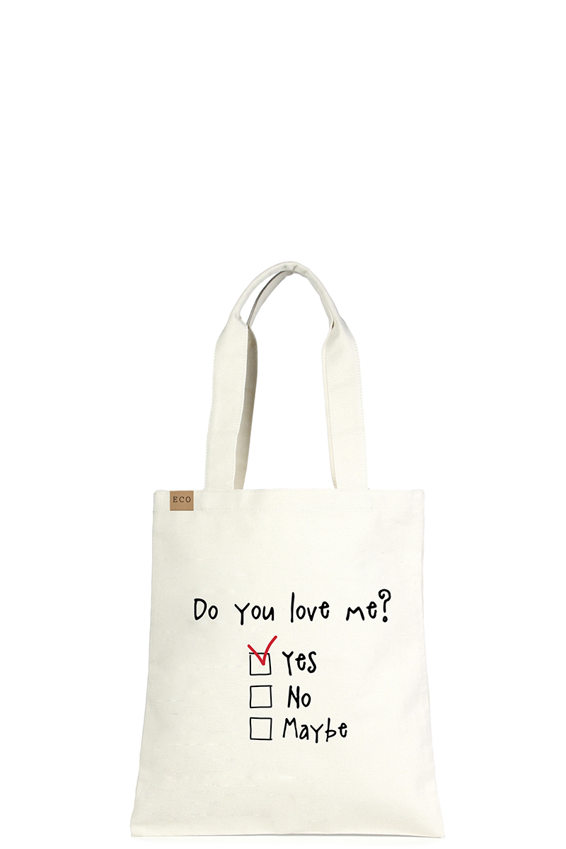 FASHION DO YOU LOVE ME YES ECO CANVAS TOTE BAG